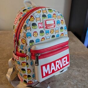 Disney Parks Loungefly Marvel The Avengers Mini  Red-white Backpack ( 2024) New
